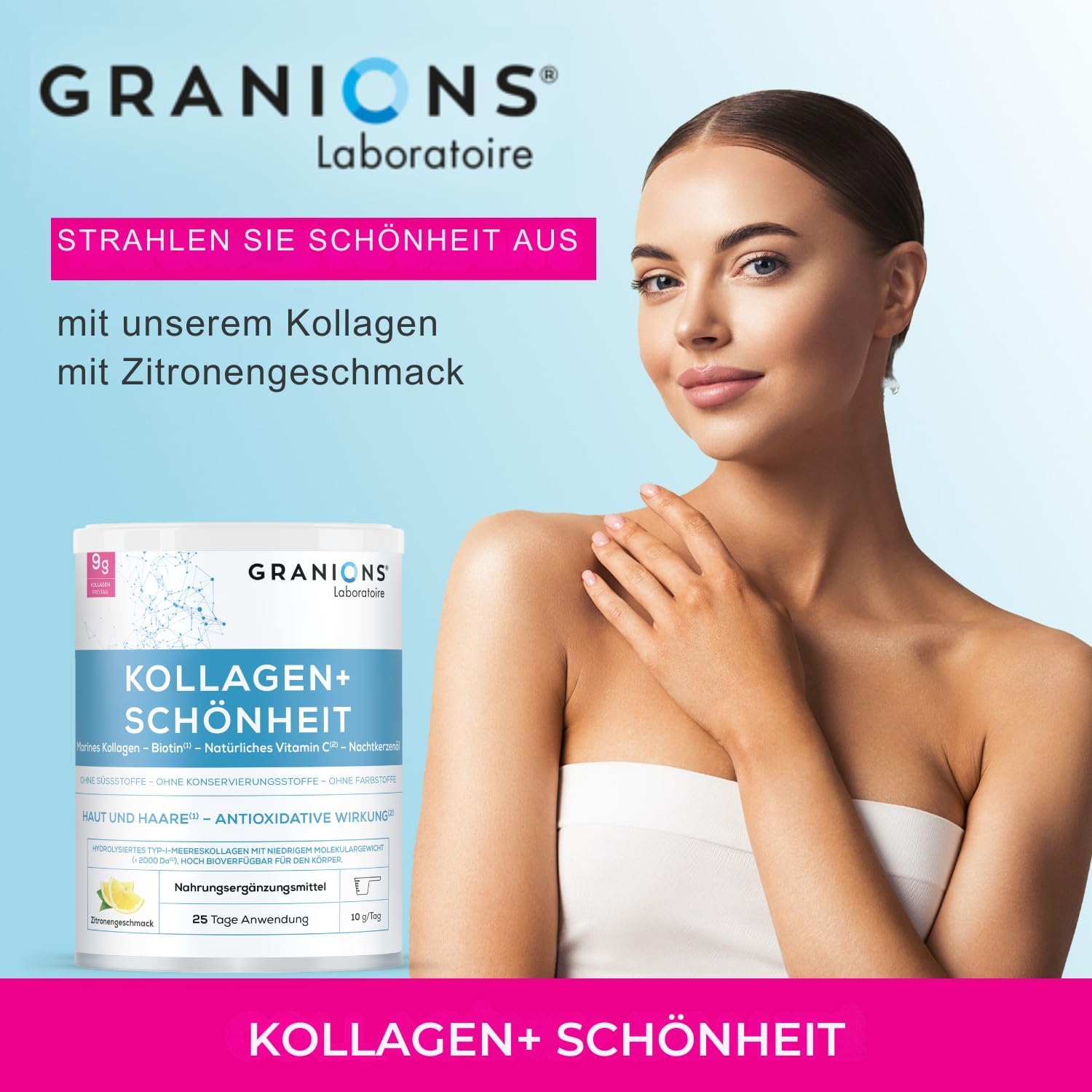 Thumbnail 6 de Kollagen Pulver 250 g mit Biotin, Vitamin C, Hyaluronsäure (Marine Kollagen) und Zitronengeschmack