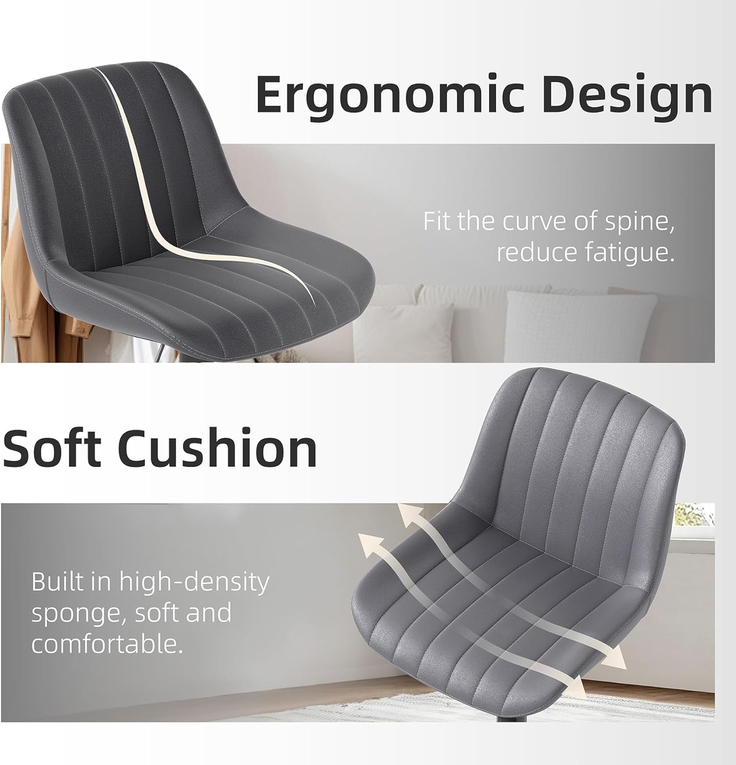Detalle 2 de Youhauchair swivel bar stools set of 3