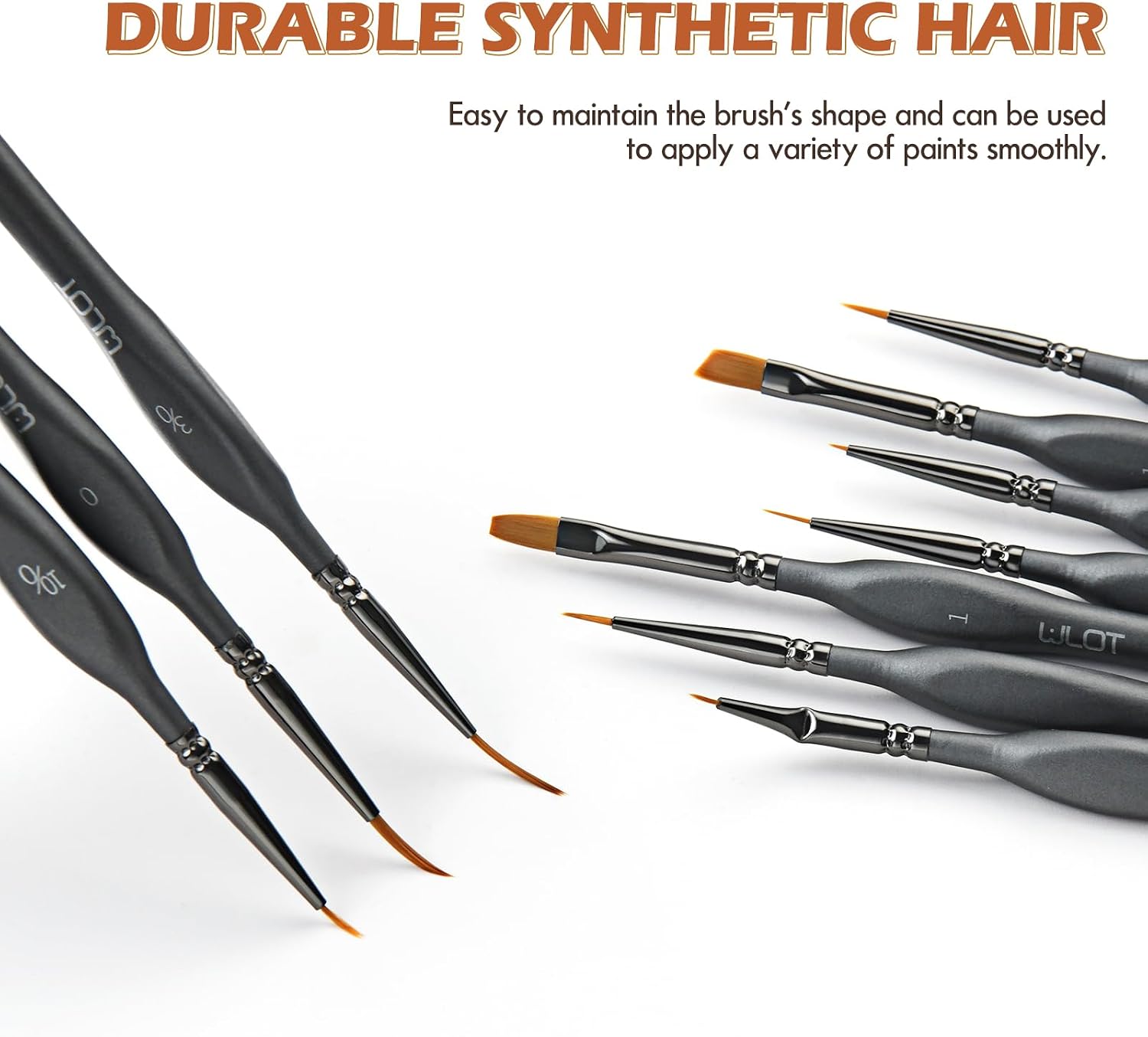 Thumbnail 6 de Fine Detail Brushes with Triangular Handles — Golden Maple Series, 10-piece Set