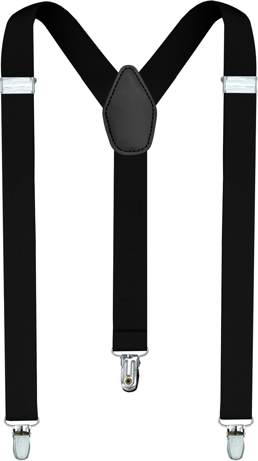 Detalle 2 de trilece Men’s Suspenders, Adjustable 1-Inch Elastic with 3 Clips