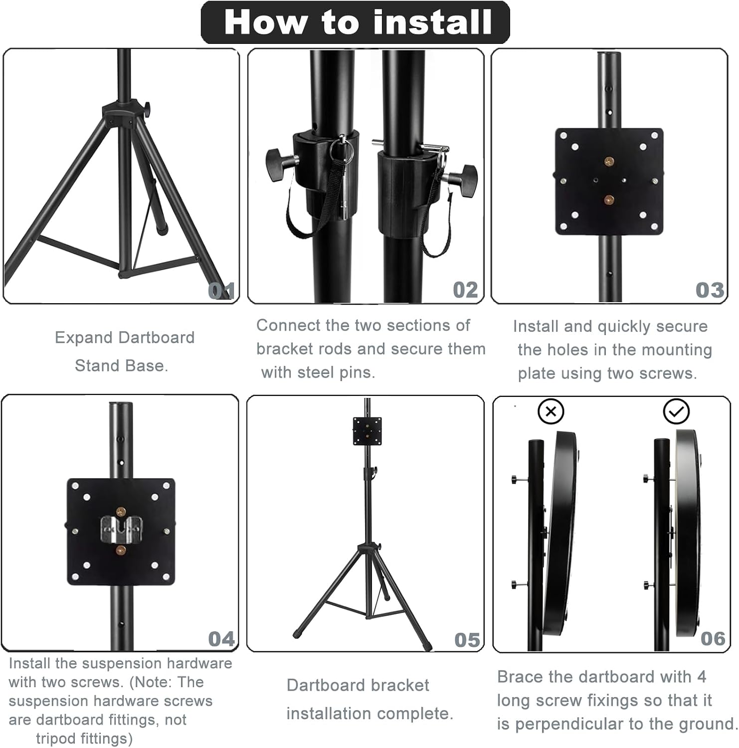Detalle de Aiqilai Dart Board Stand 122–210 cm