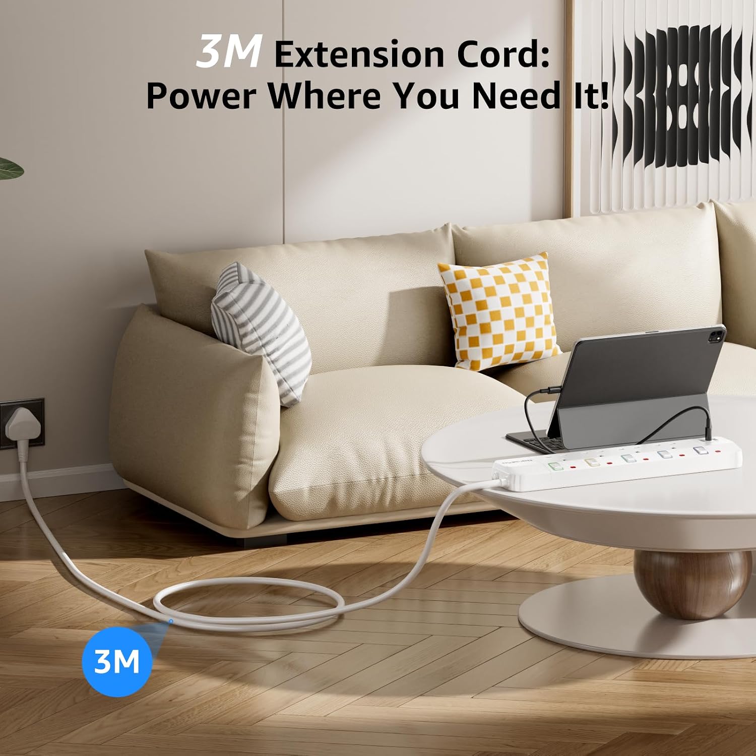 Thumbnail 6 de 3M Extension Lead with USB Slots and PD 20W