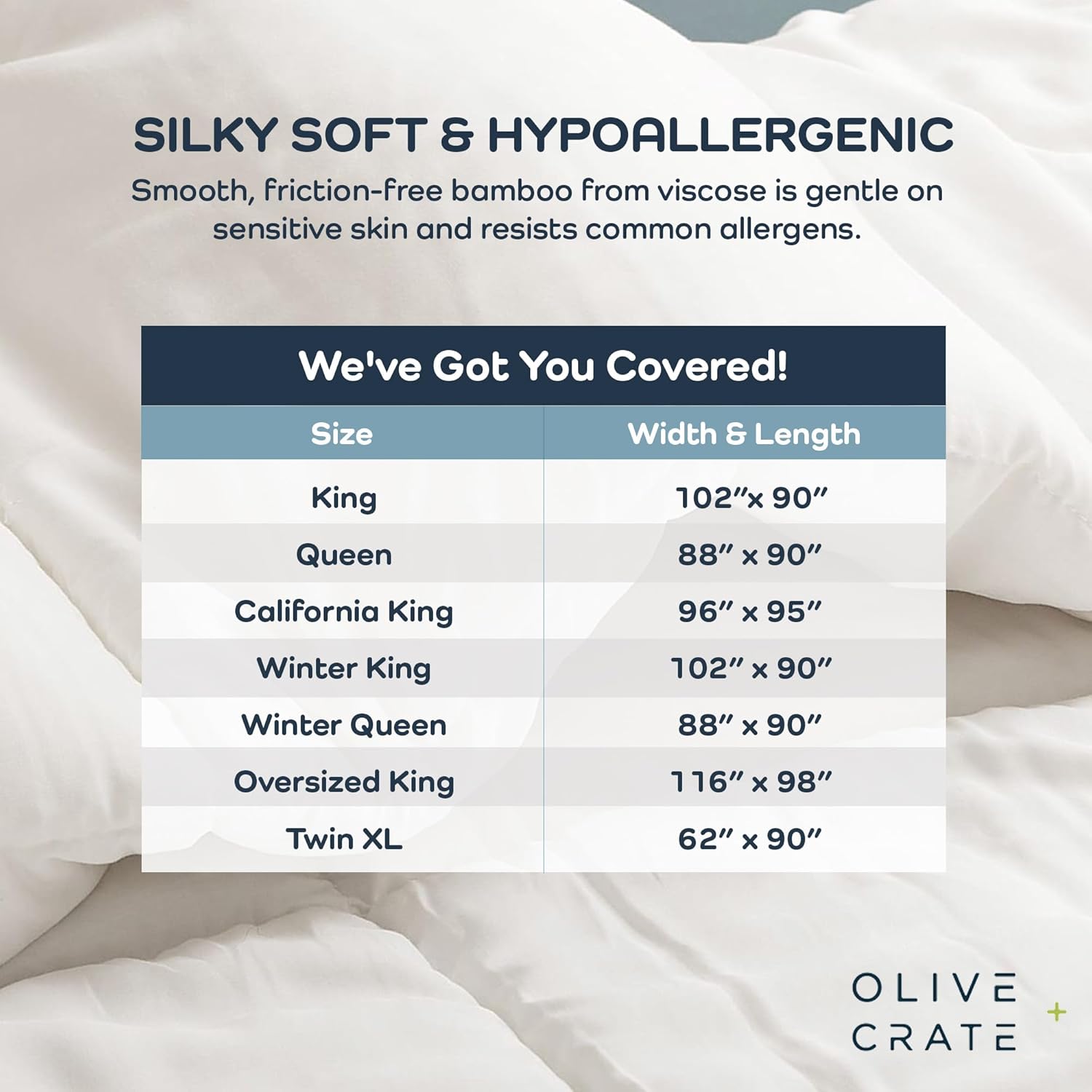 Thumbnail 6 de Olive + Crate Cooling Down Alternative Comforter 88x90