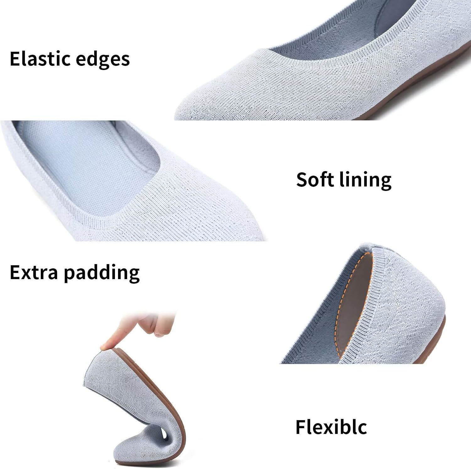 Thumbnail 2 de Puxowe Damen Ballerina Runde Zehe Flache Schuhe – Komfortable Slip-On Ballerinas für Damen