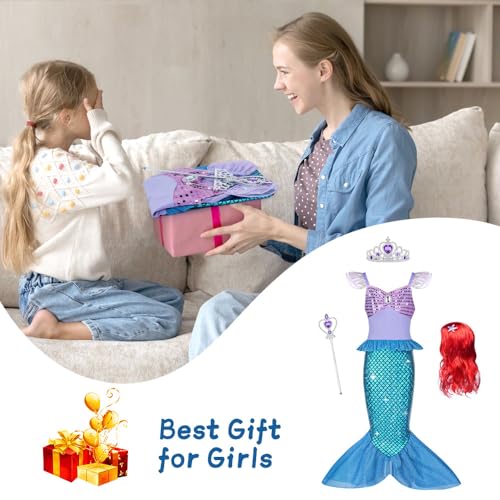 Thumbnail 6 de AOOWU Meerjungfrauenkostüm Mädchen 140 cm 🧜♀