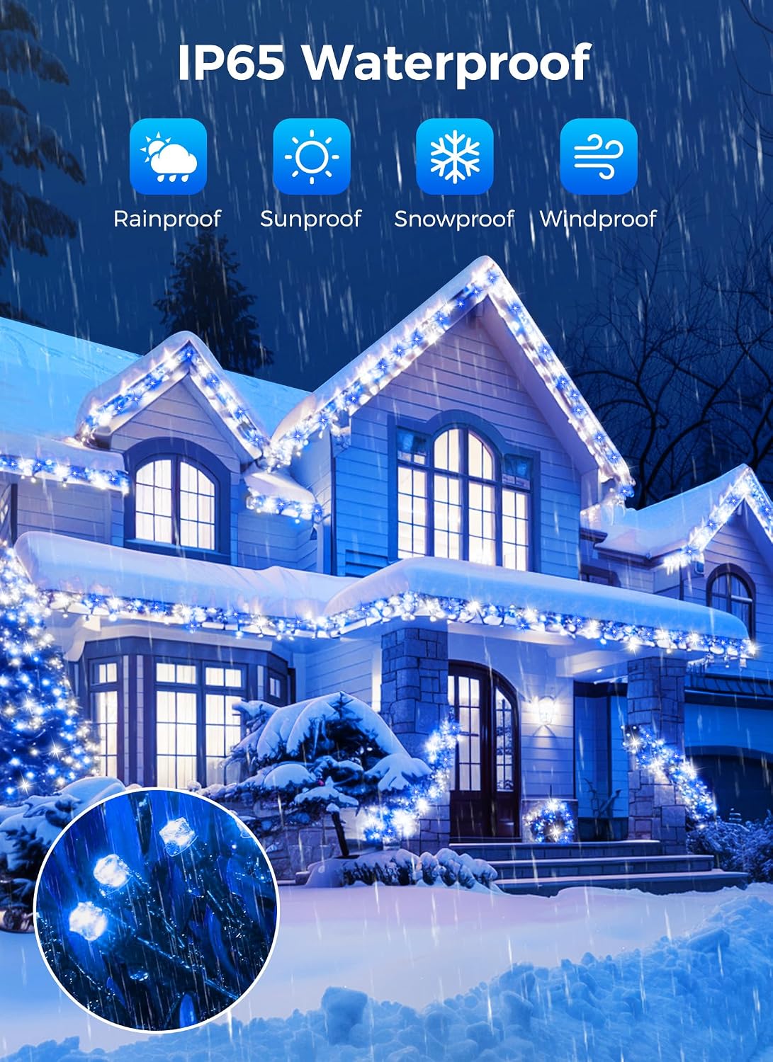 Detalle 2 de Minetom Solar String Lights, 80 Feet