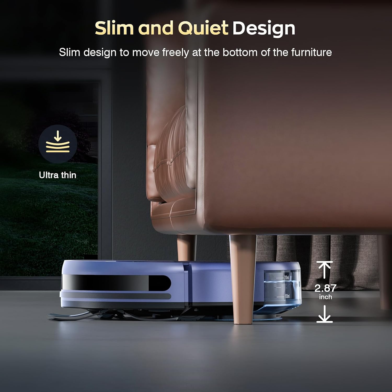 Detalle 2 de iMartine BR151 Robot Vacuum and Mop with App Control and Pet Hair Cleaning