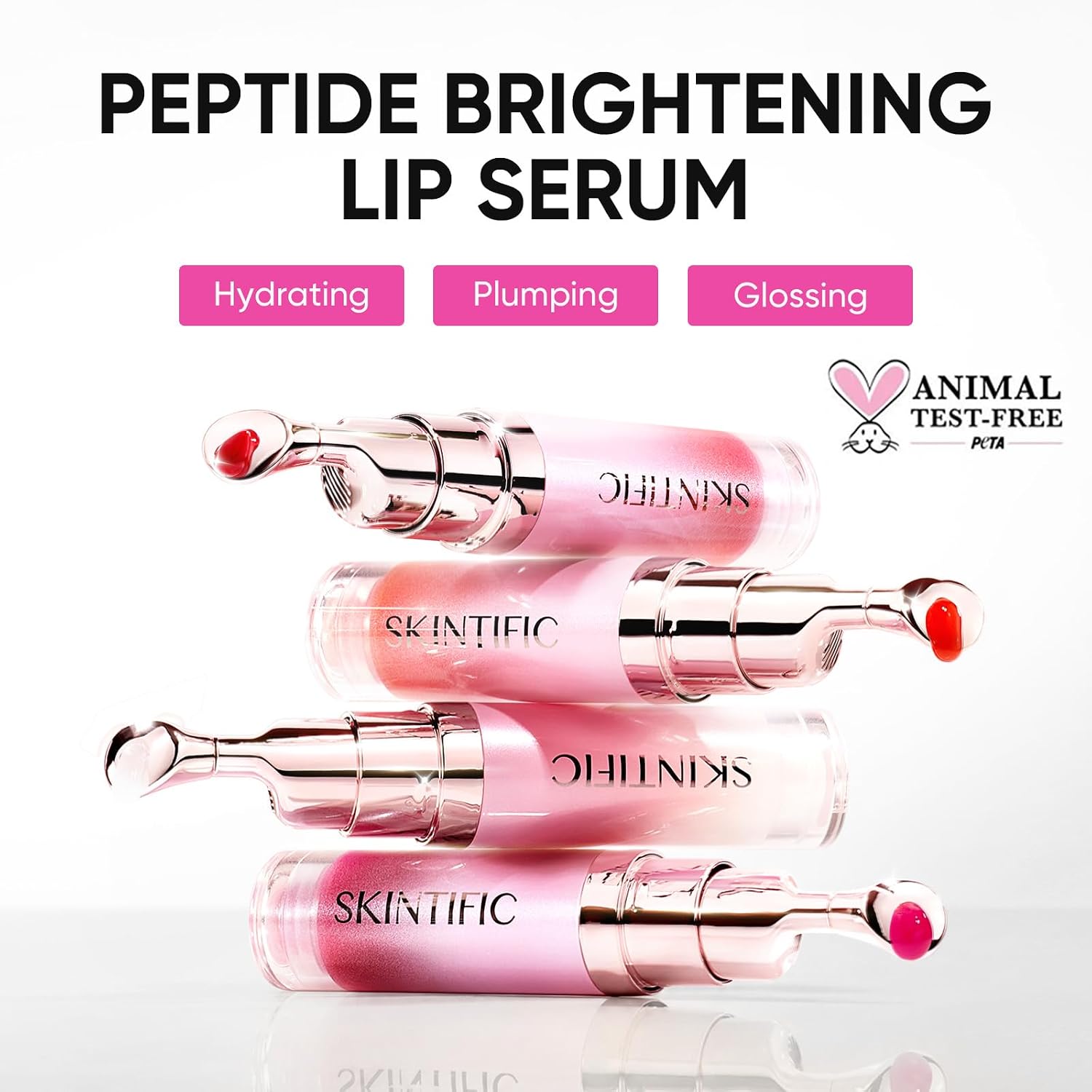 Detalle de SKINTIFIC Brightening Lip Serum 00 Clear with Peptide, Squalane & Cooling Applicator