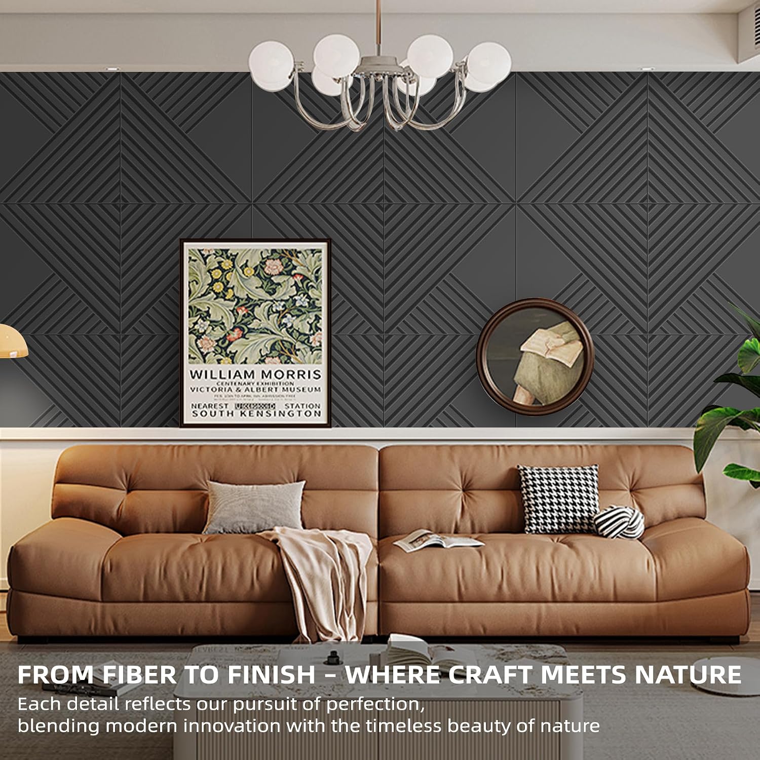 Thumbnail 6 de Temgcuam DB01 Acoustic Wall Panels, 6-Pack, Peel-and-Stick, 60 x 40 in Coverage