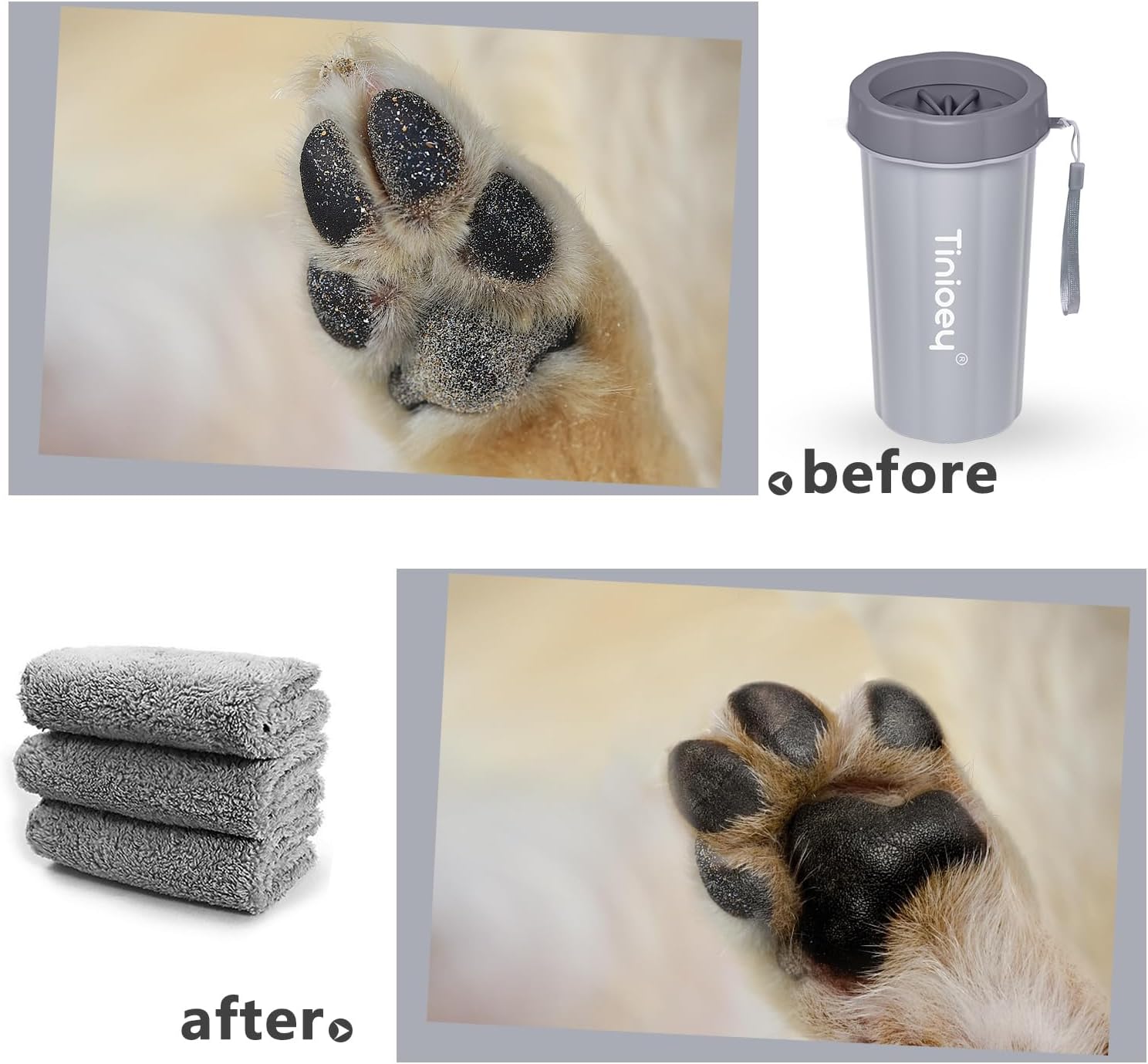 Detalle 2 de Tinioey Dog Paw Cleaner for Large Dogs 8.7in