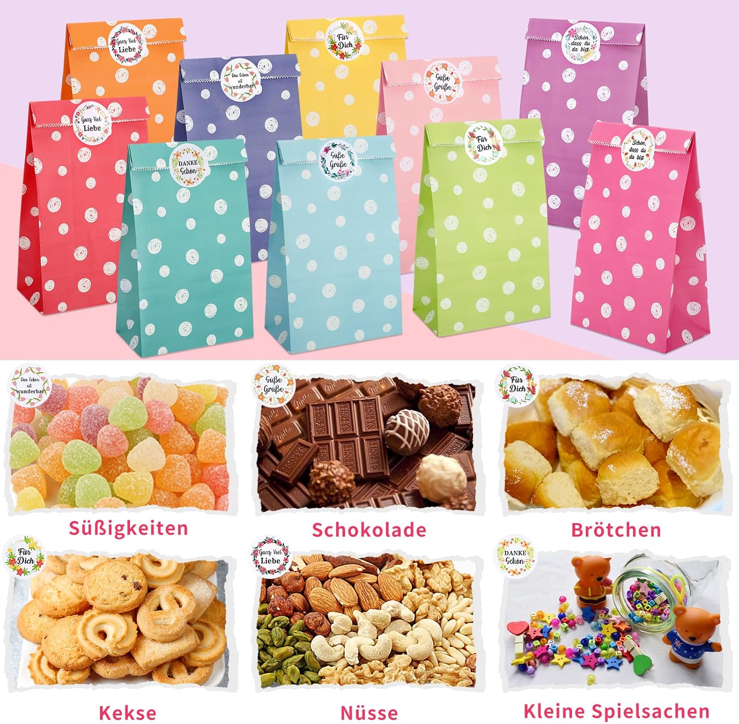 Thumbnail 4 de woric 50 Papiertüten 22x12x7 cm 🎁