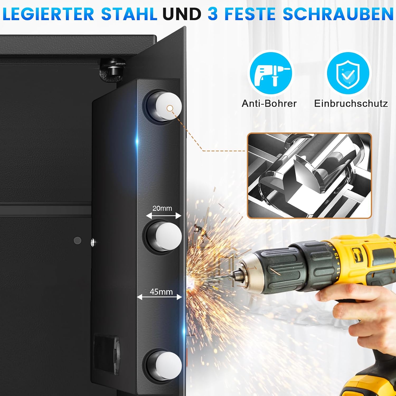 Detalle de 50L Safe Tresor feuerfest mit Zahlenschloss 🔐