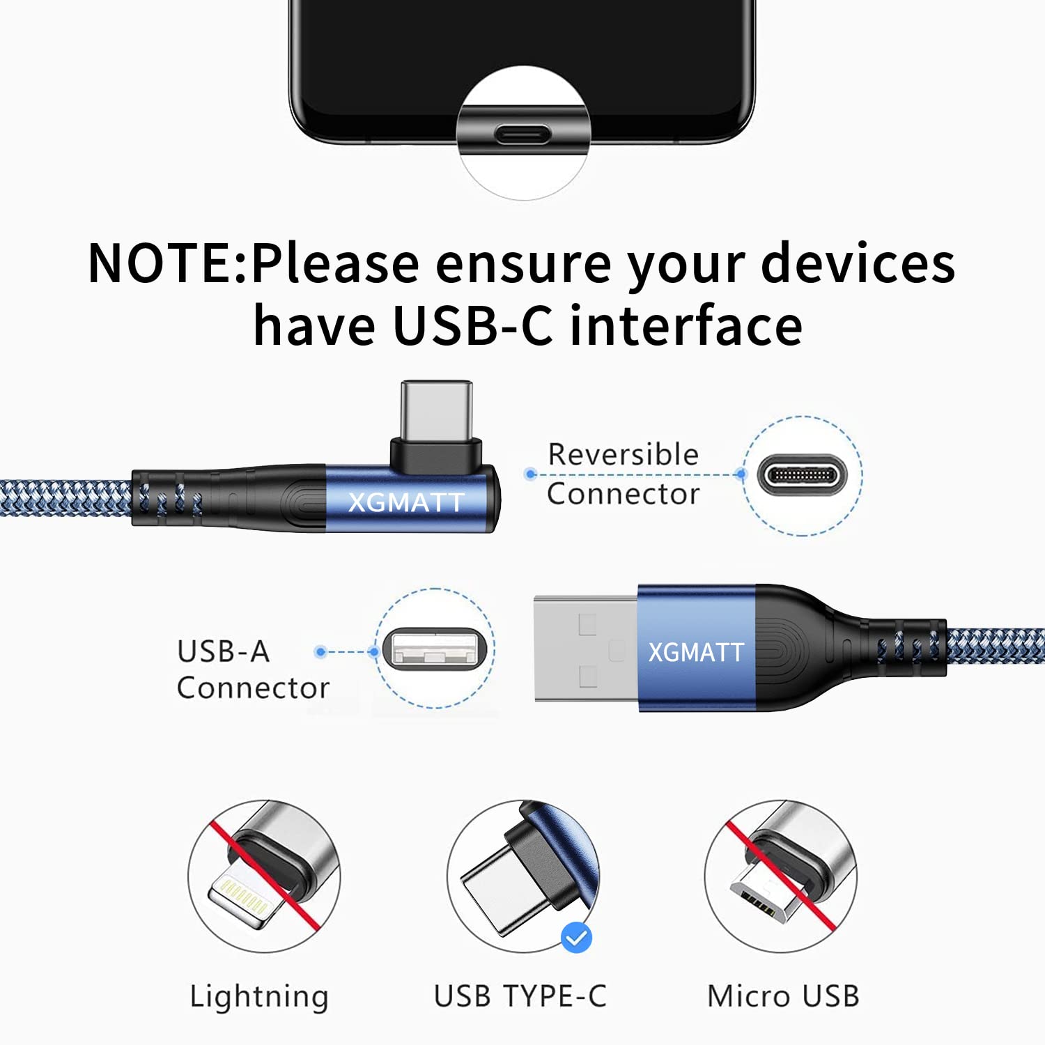 Thumbnail 1 de USB C Fast Charge Cable 3M
