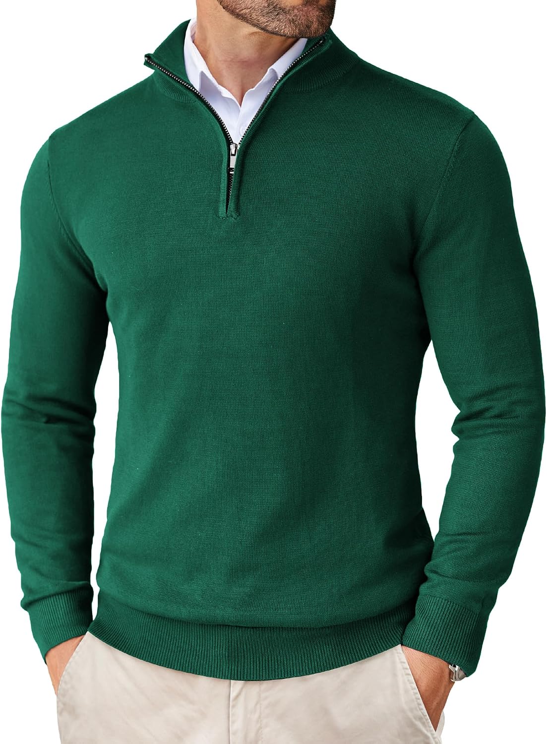 Thumbnail 6 de COOFANDY Quarter Zip Jumper