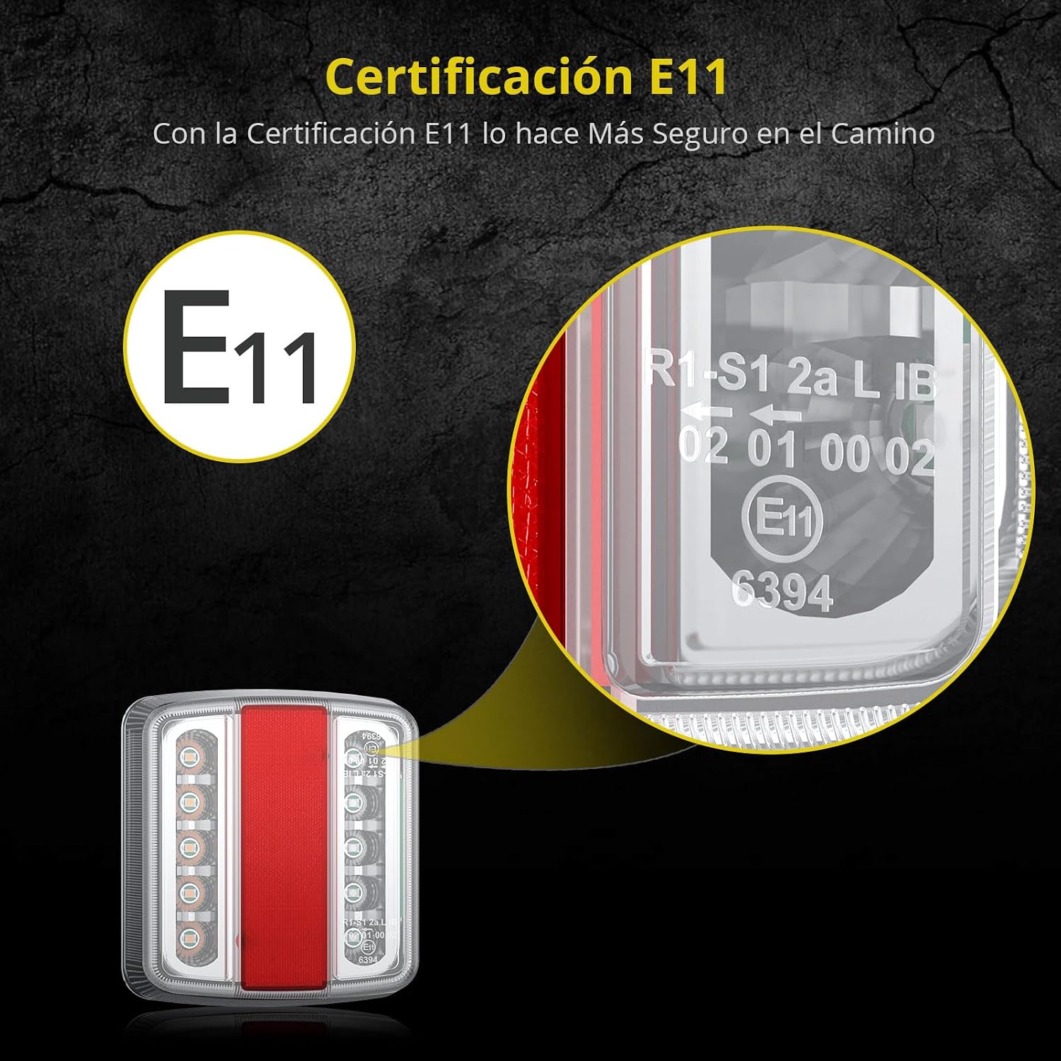 Detalle 2 de PROZOR Pilotos Traseros 18LED 12V para remolque 🚚