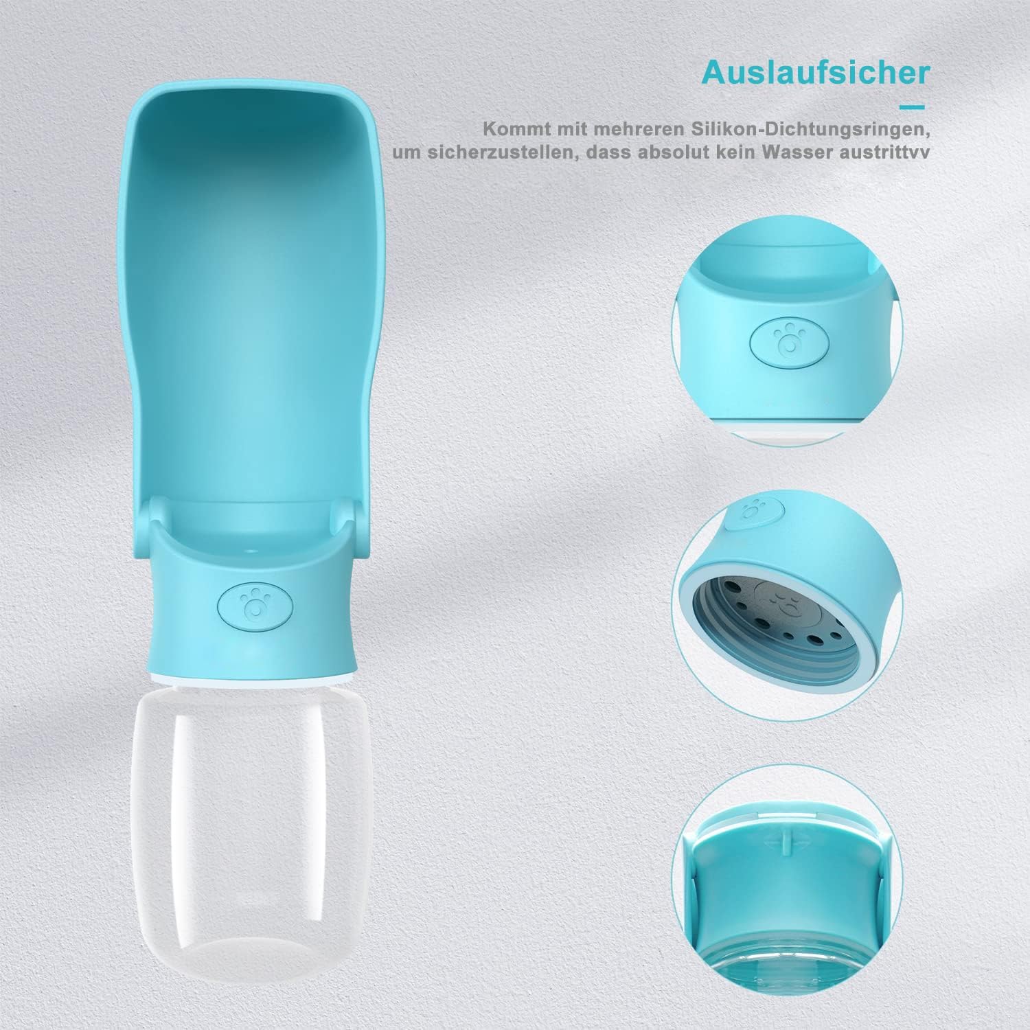 Thumbnail 1 de Hundetrinkflasche 350 ml Dunkelblau für unterwegs