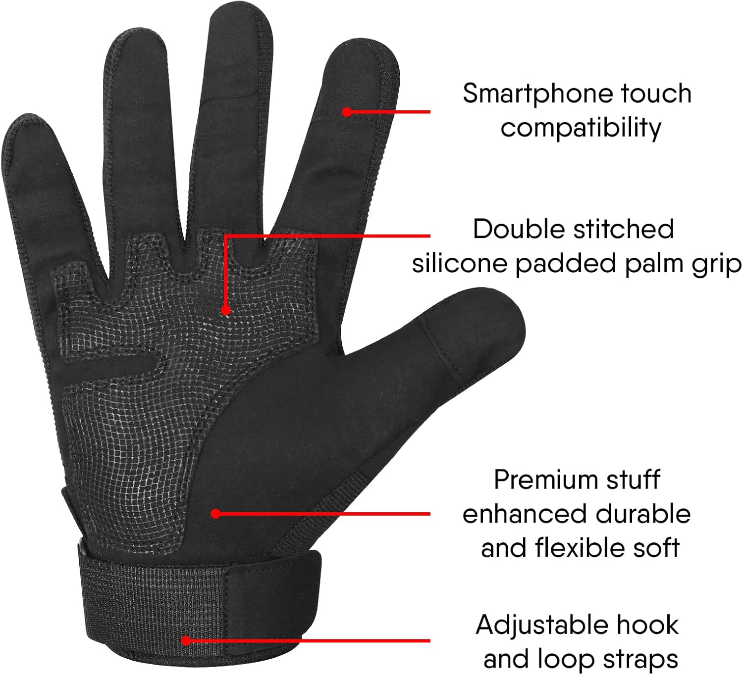 Detalle 2 de Motorbike Gloves Full Finger Touchscreen Cycling Gloves