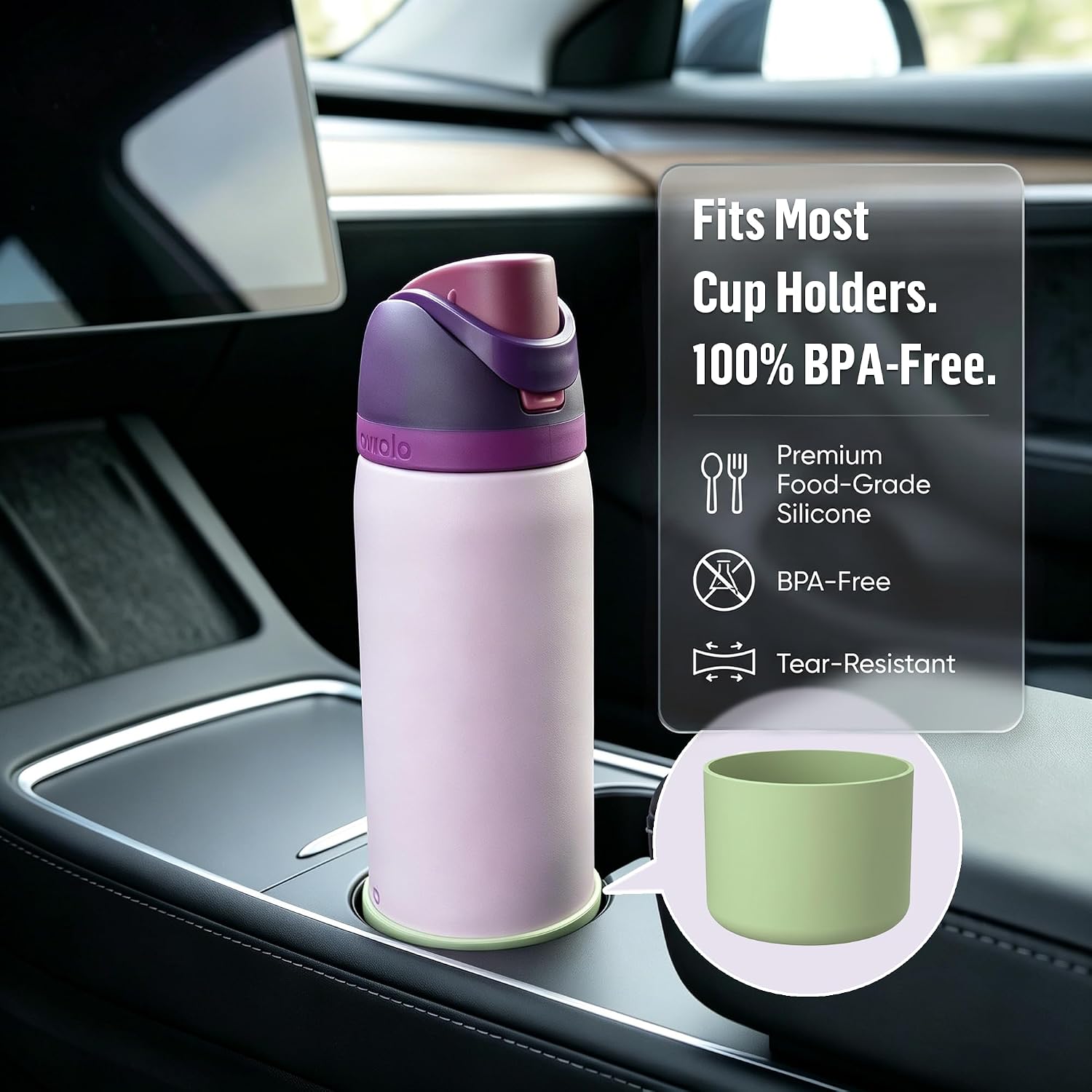 Detalle de ENNUFO Silicone Bottle Boot for Owala 24 oz