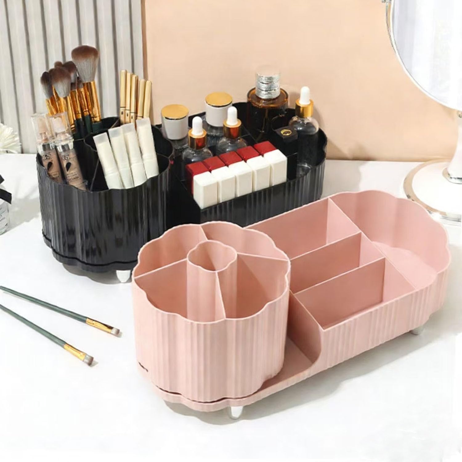 Thumbnail 6 de Lepat Makeup Organiser: 360° Rotating 2‑in‑1 Cosmetic and Skincare Storage