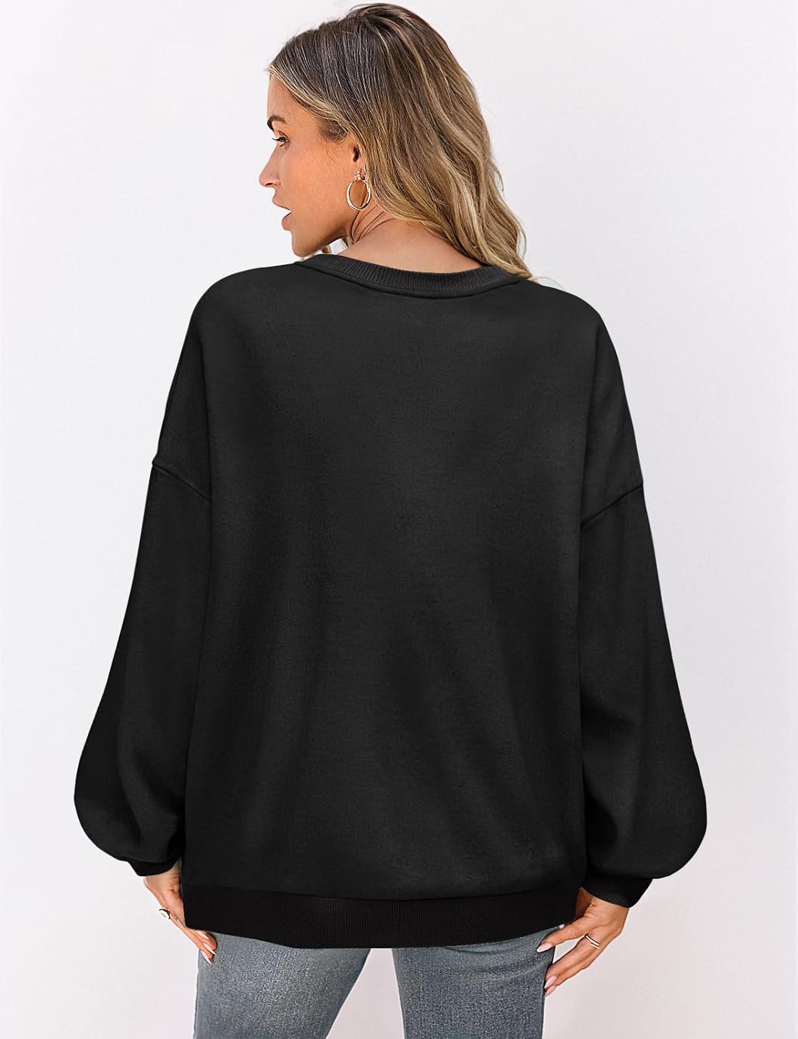 Thumbnail 4 de UEU Women Oversized Striped Crewneck Sweatshirt