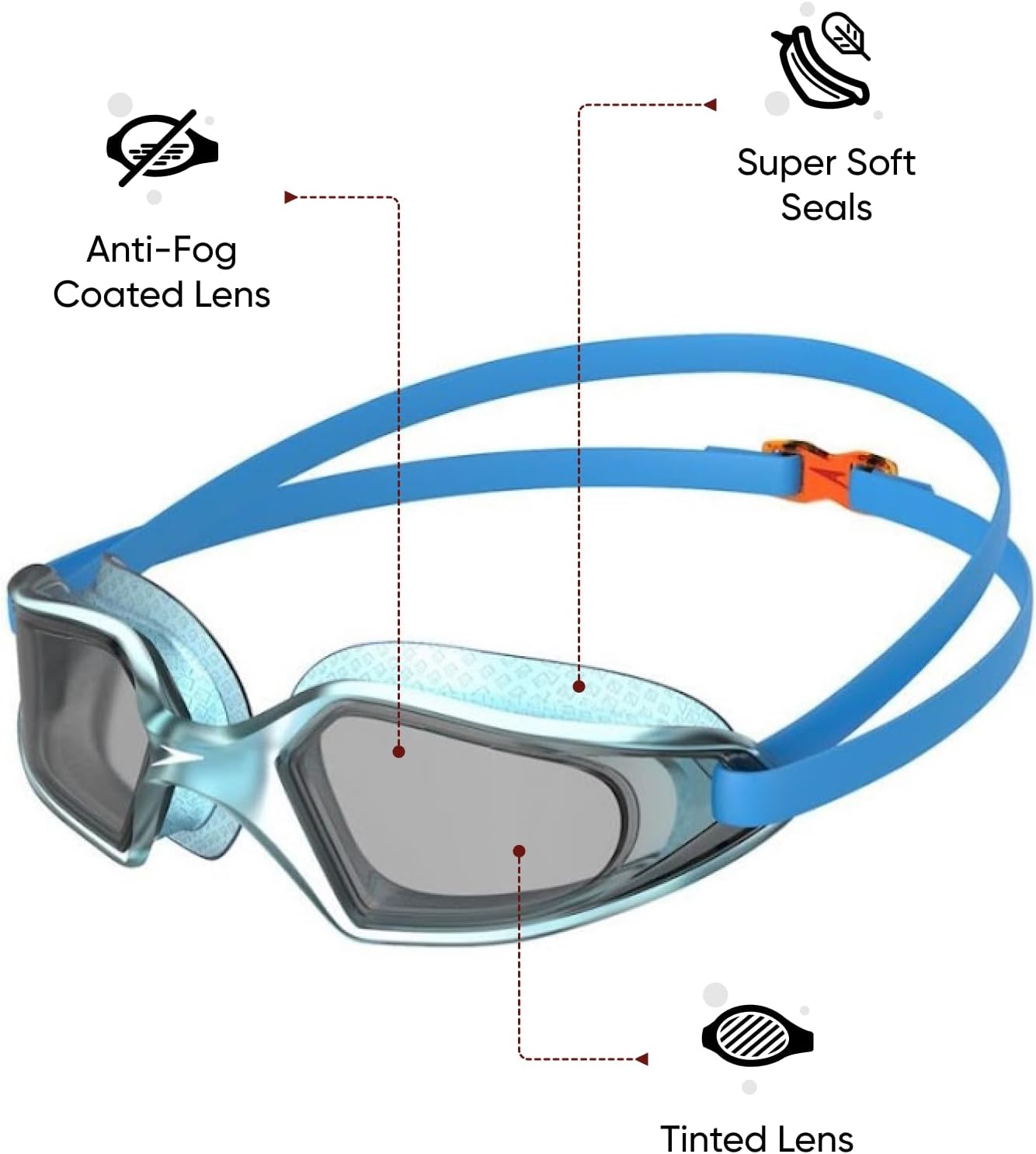 Detalle 2 de Speedo Junior Hydropulse Swimming Goggles Comfortable fit