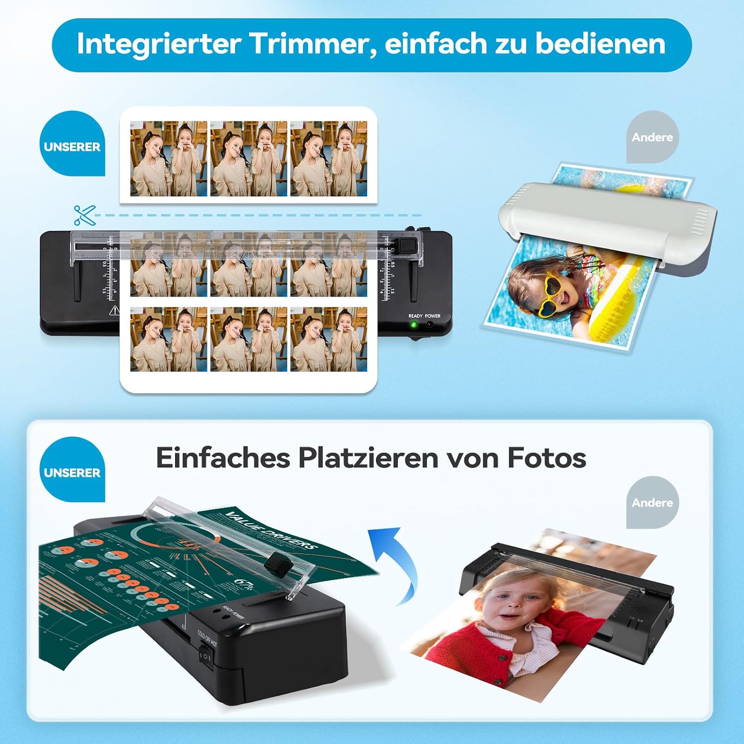 Detalle 2 de BAYGE Laminiergerät A3 für 70 Sek