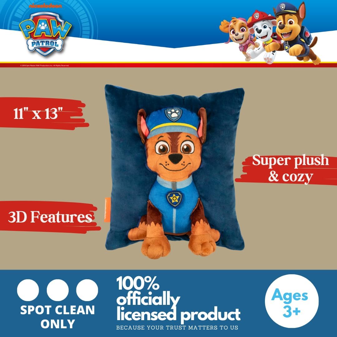 Detalle de Franco Paw Patrol Chase Plush Snuggle Pillow