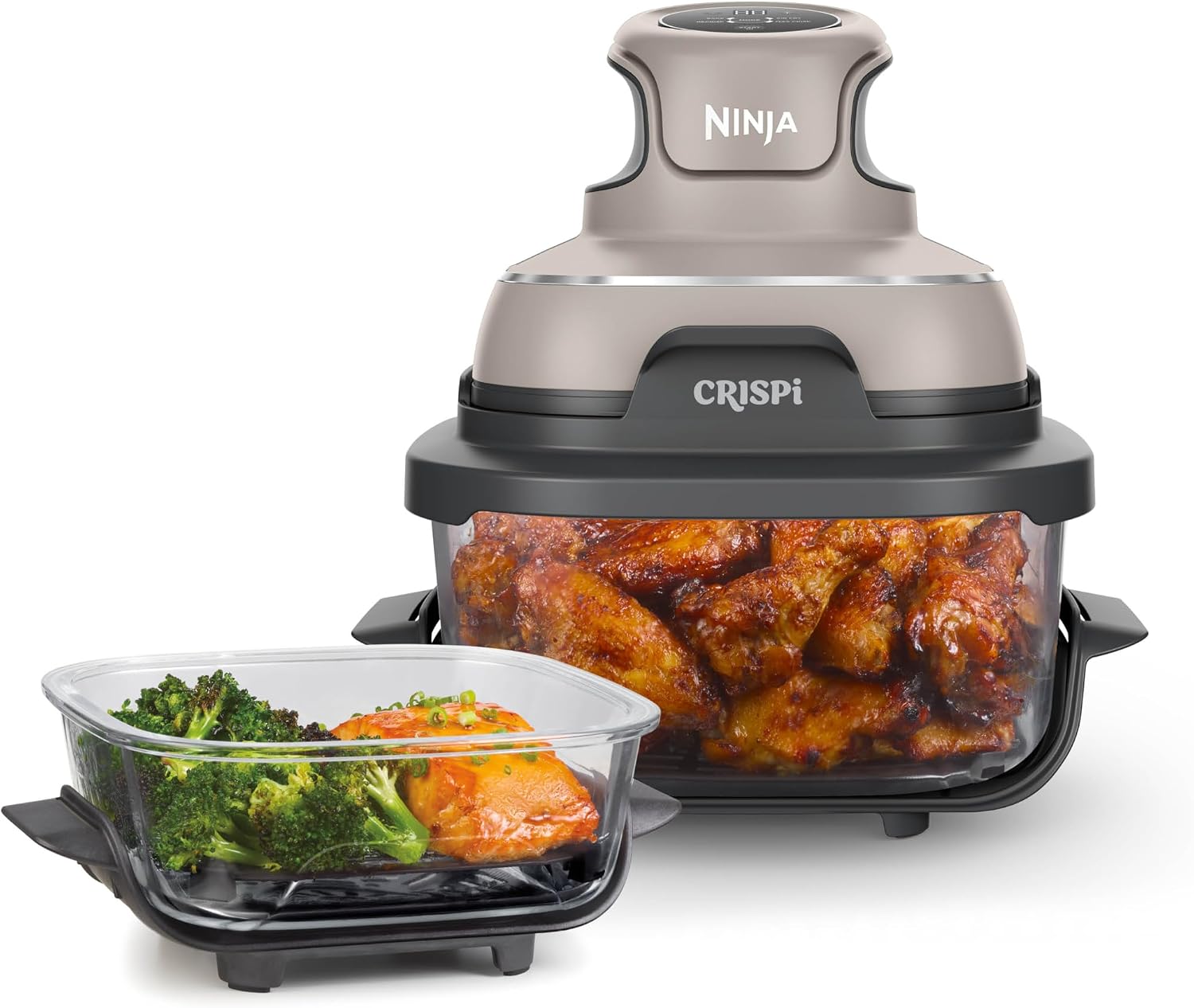 Detalle de Ninja Crispi FN101ST 4-in-1 Glass Air Fryer with 4-qt and 6-cup containers