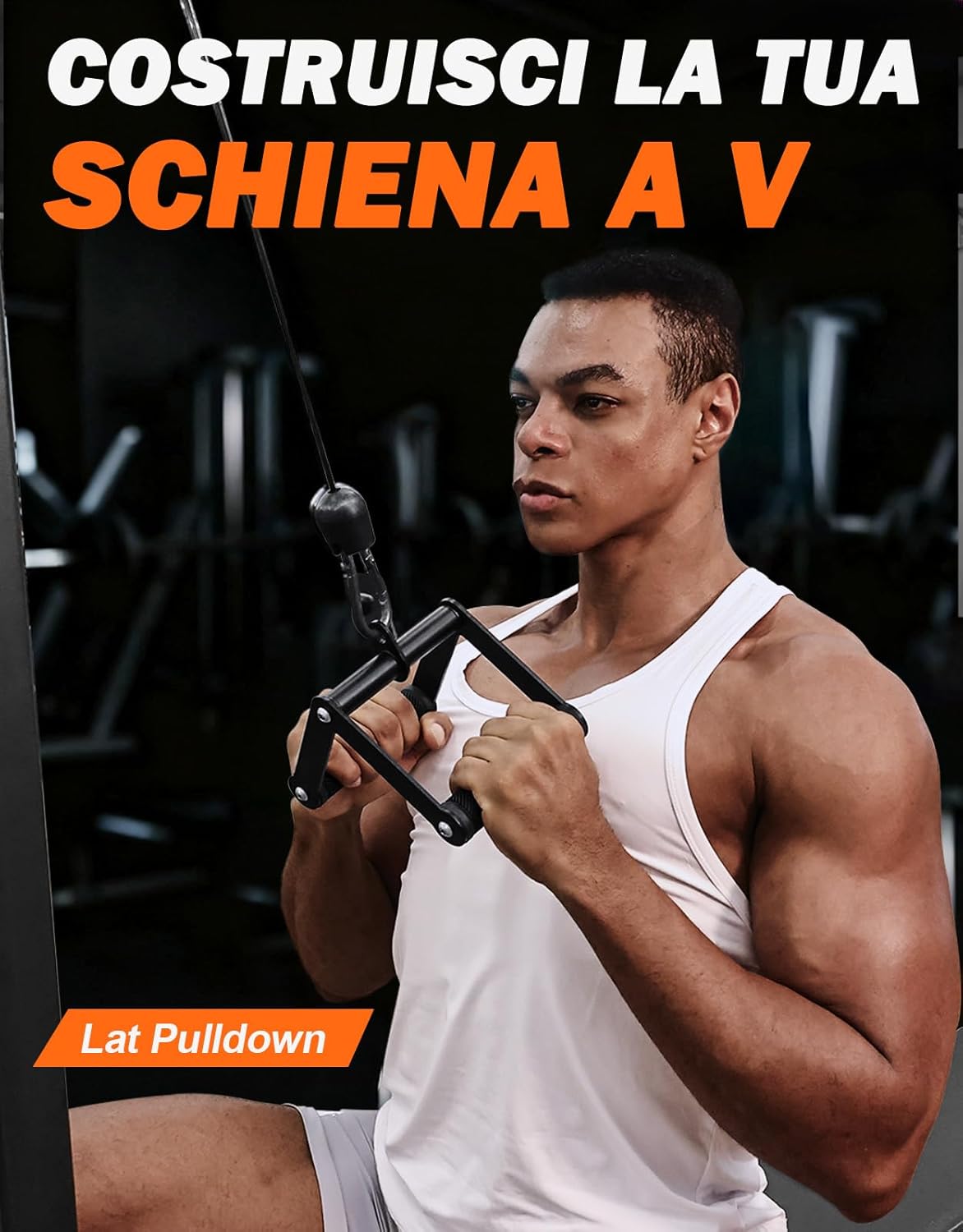 Thumbnail 3 de Fitarc Maniglia Double D per cavi palestra: accessorio V-bar/ T-bar antiscivolo per home gym e lat pulldown