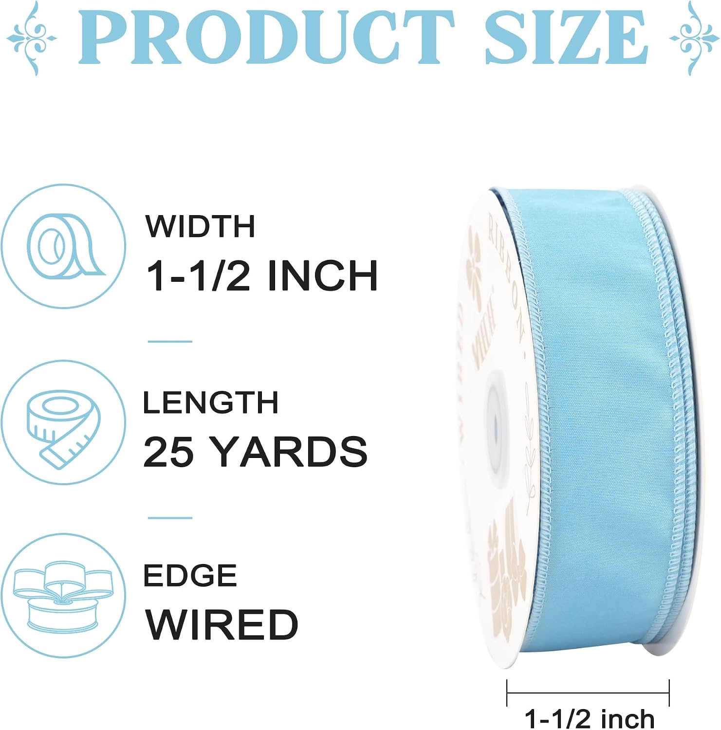 Thumbnail 1 de MEEDEE Wired Ribbon, 1.5-Inch
