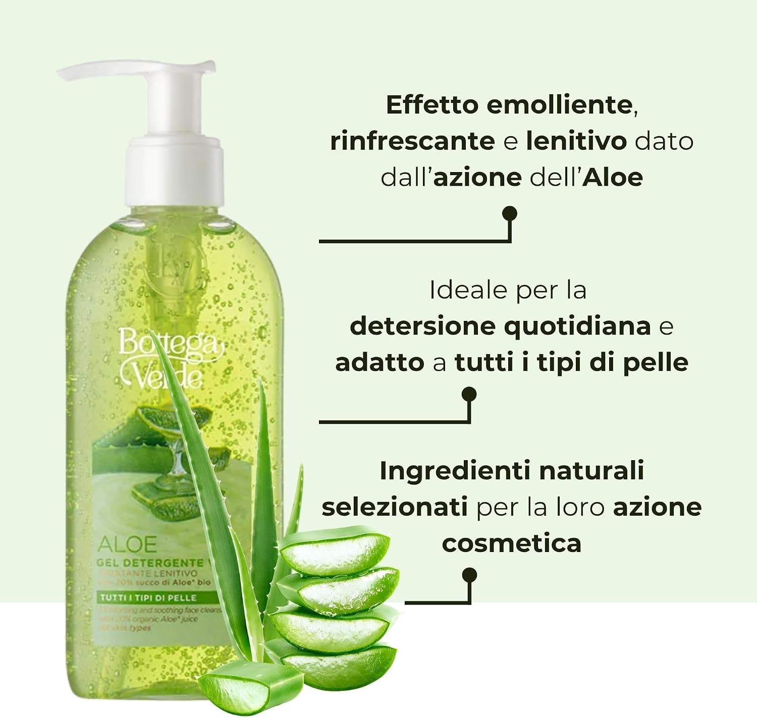 Detalle de Bottega Verde Aloe Gel detergente viso 200 ml