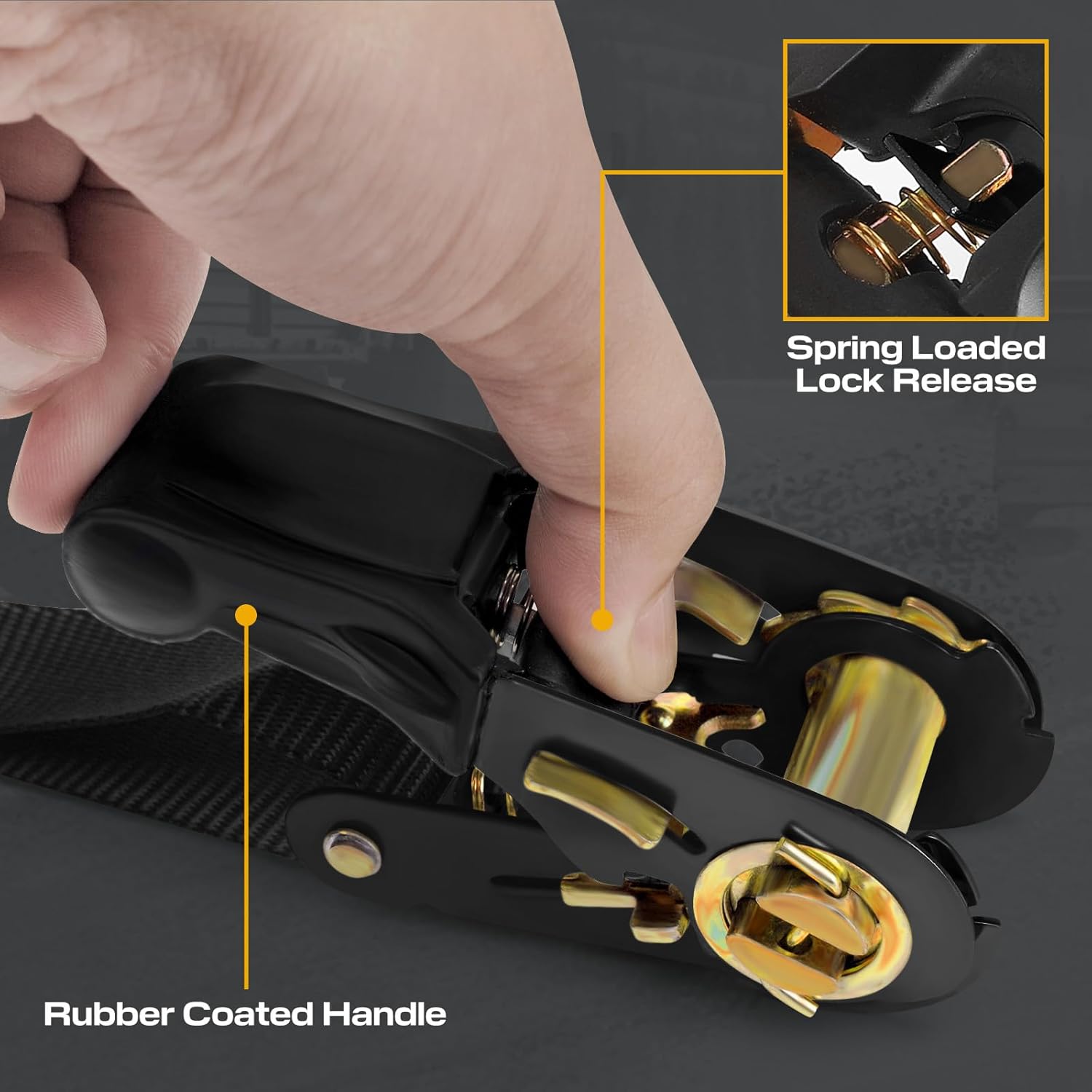 Thumbnail 3 de IAZZCO Ratchet Straps 6M x 25MM 4 Pack