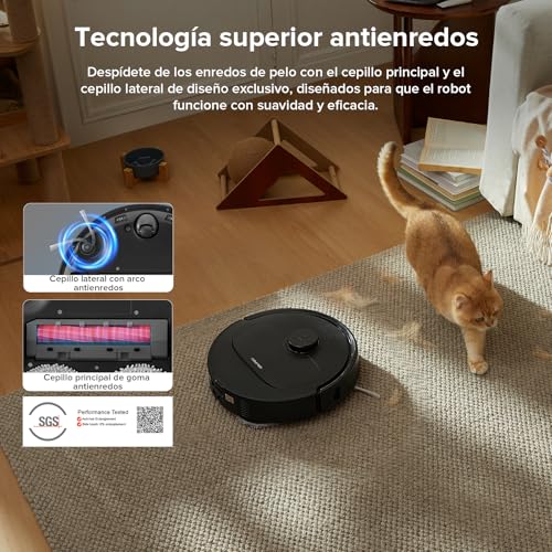 Detalle de roborock QV 35A: robot aspirador inteligente con 8000Pa y doble mopa elevable