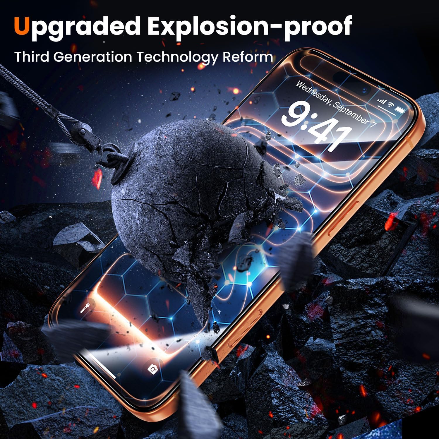 Detalle de UniqueMe iPhone 17 Pro Max 6.9 inch screen protector