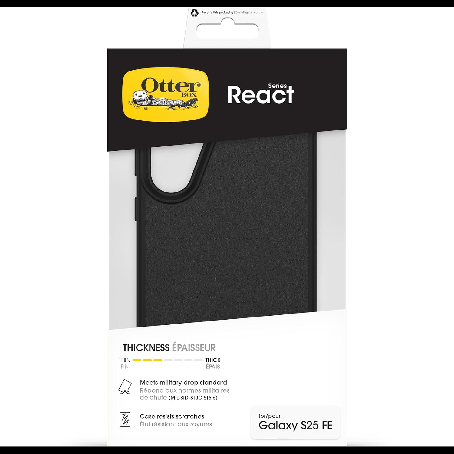 Thumbnail 4 de OtterBox React Series pour Samsung Galaxy S25 FE : coque ultrafine, antichoc et antichute