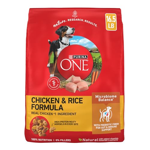 Detalle de Purina ONE Chicken & Rice Formula Dry Dog Food, 16.5 lb Bag