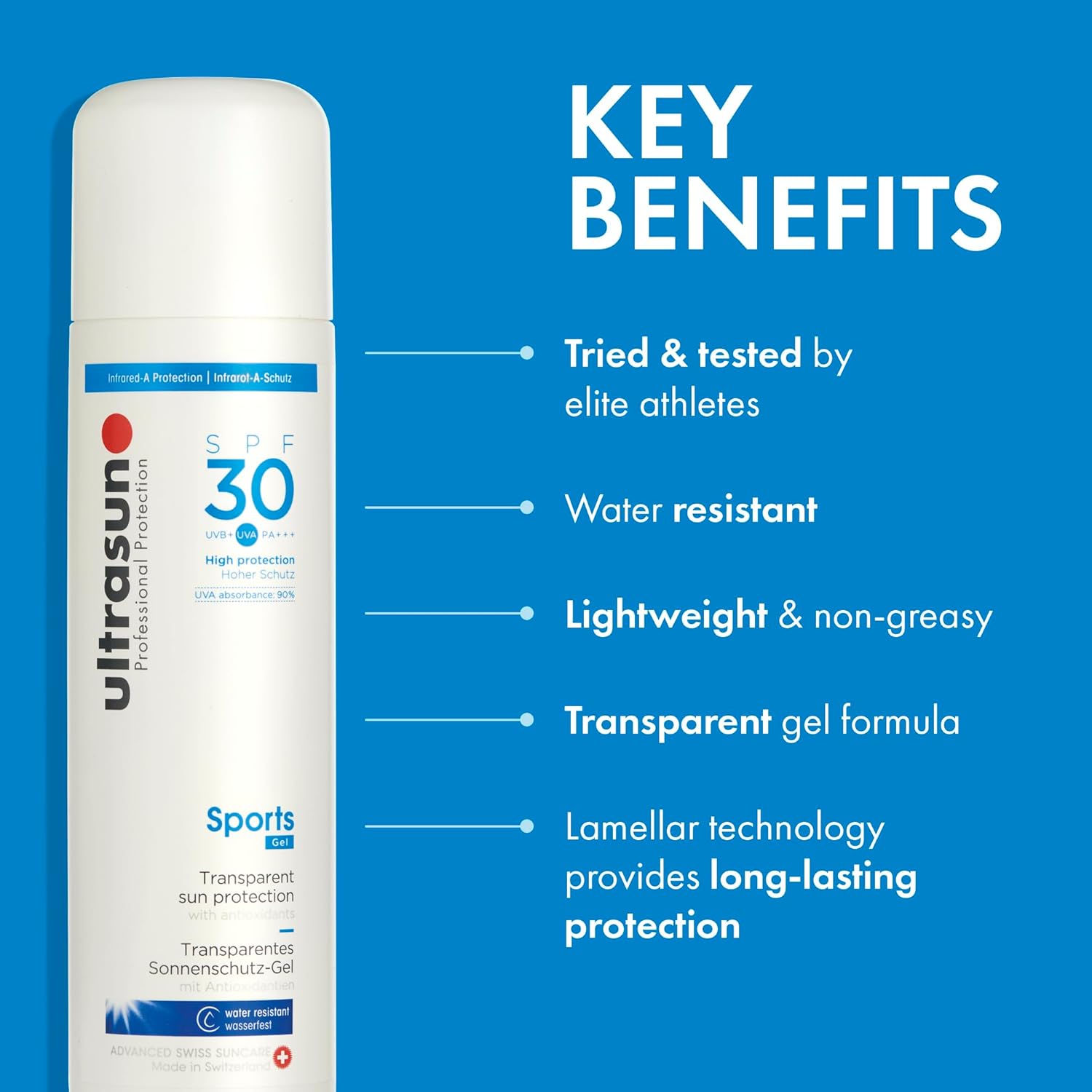Thumbnail 1 de ultrasun Sports Transparent Gel (SPF30) – lightweight broad spectrum sun protection