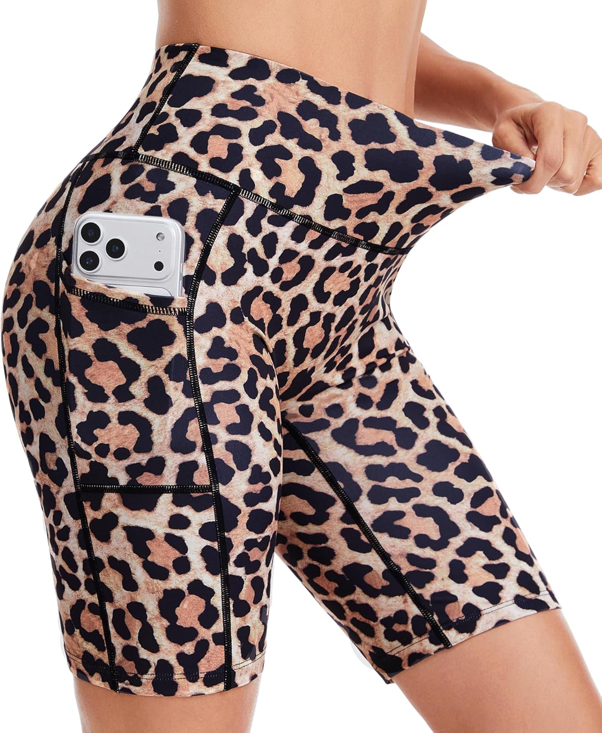 Thumbnail 6 de YADIFEN High Waisted Cycling Shorts for Women with Pockets – Tummy Control, 4-Way Stretch Gym & Workout Biker Shorts