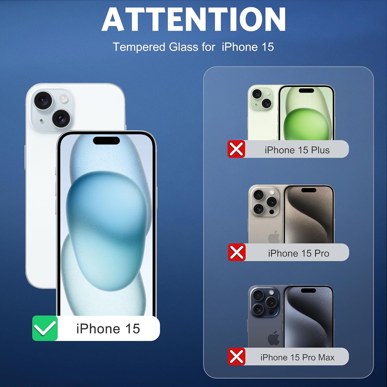 Detalle 2 de OMOTON iPhone 15 Panzerglas 9H