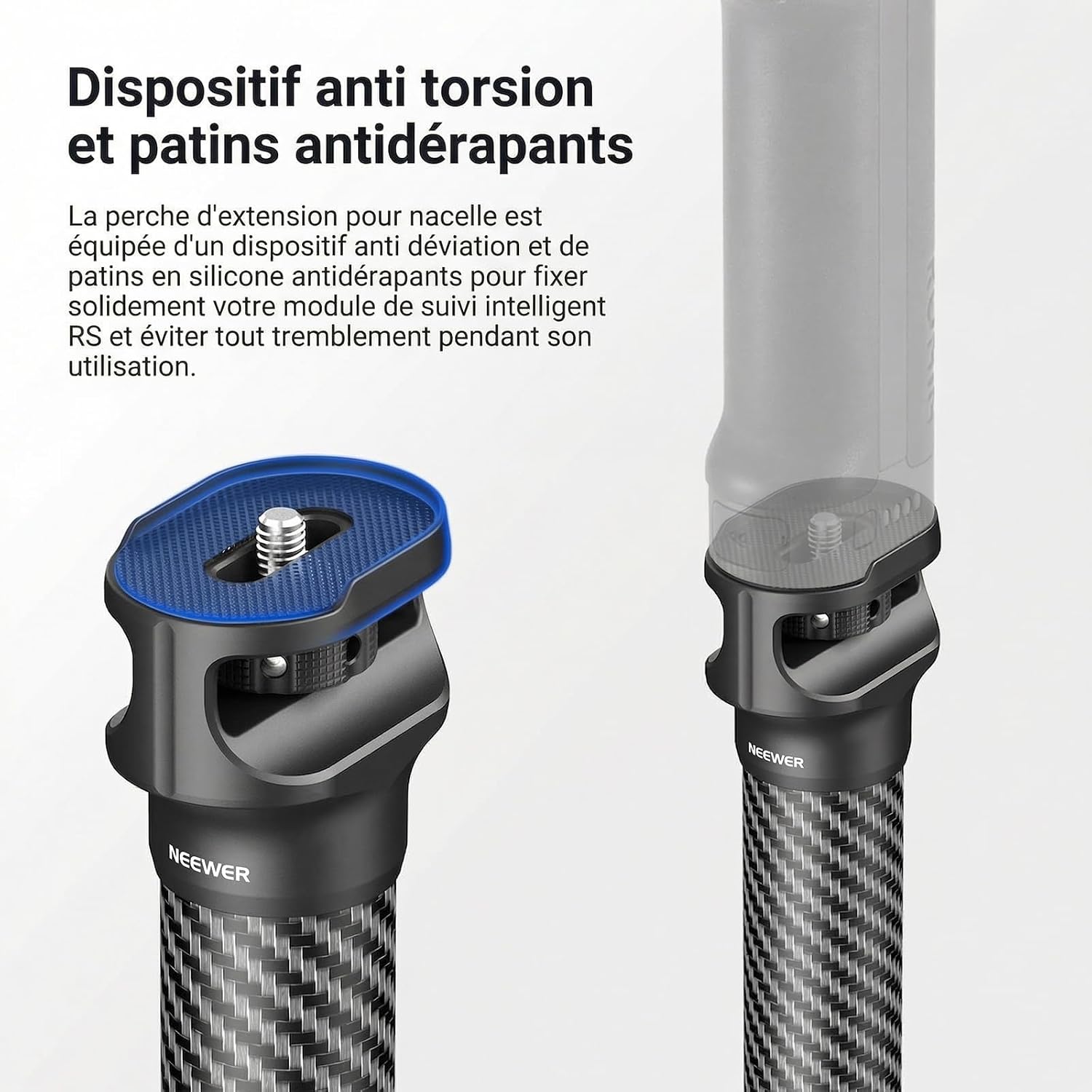 Thumbnail 5 de NEEWER Perche d’extension en fibre de carbone GA024 pour DJI Ronin (vis 1/4", 40 cm)