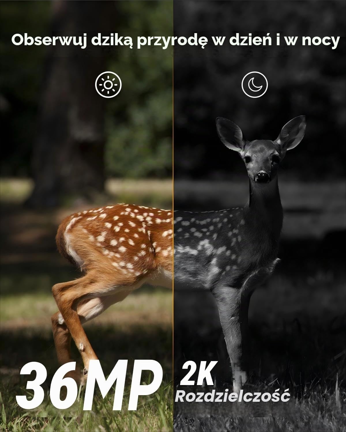 Detalle de iZEEKER iG200 – fotopułapka 32 MP, podczerwień 940 nm, IP66