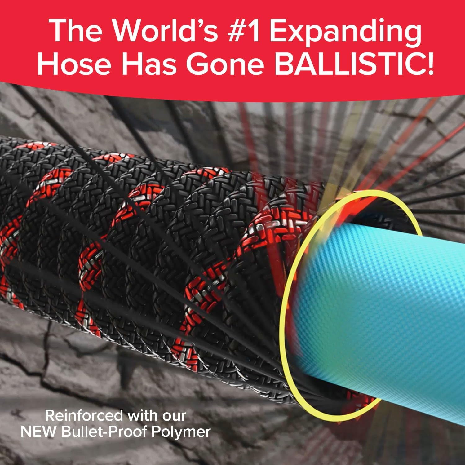 Detalle de Pocket Hose Ballistic Expandable Garden Hose (50 ft) with 360° Swivel Connector