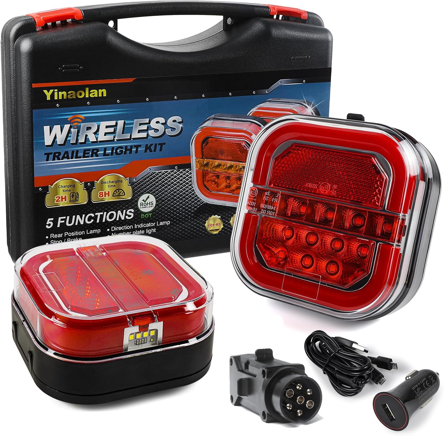 Detalle de Yinaolan Wireless Trailer Rear Lights 12V/24V