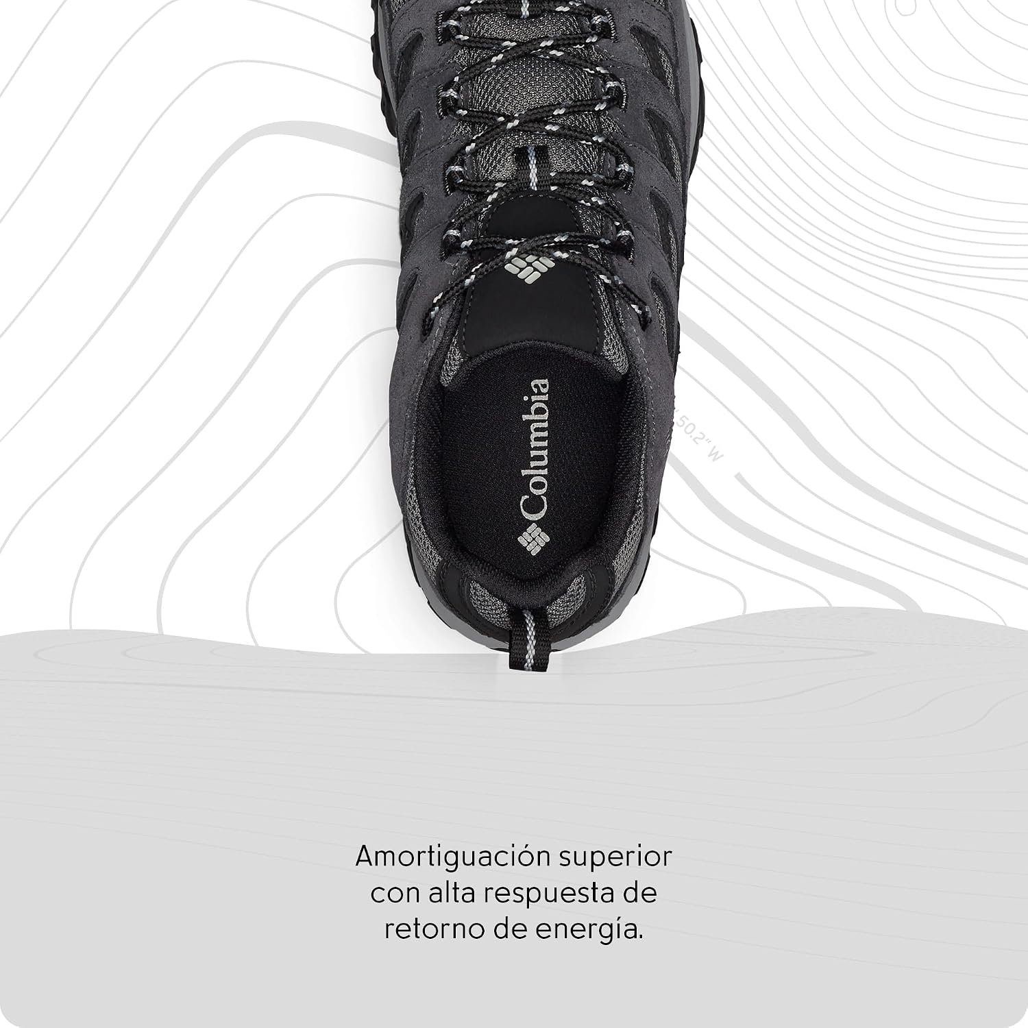 Detalle de Columbia Crestwood para senderismo (hombre) Shark Columbia Grey, talla 43 EU