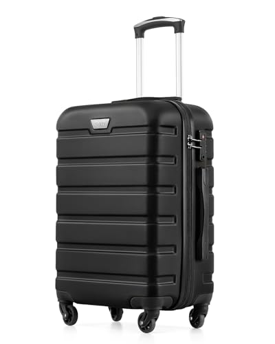 Detalle de COOLIFE 20 Inch Carry On Suitcase for EasyJet — ABS+PC Hard Shell