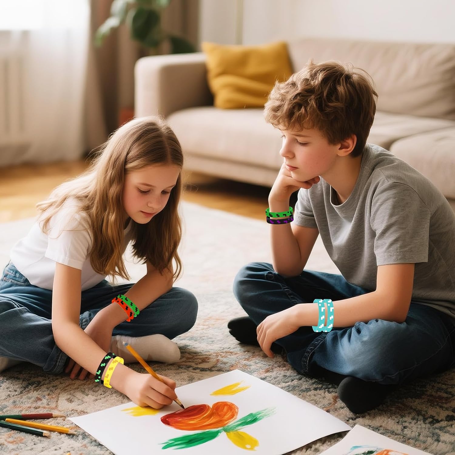 Thumbnail 1 de YunLone: 24 braccialetti pixel per feste, bomboniere e decorazioni – misura kids