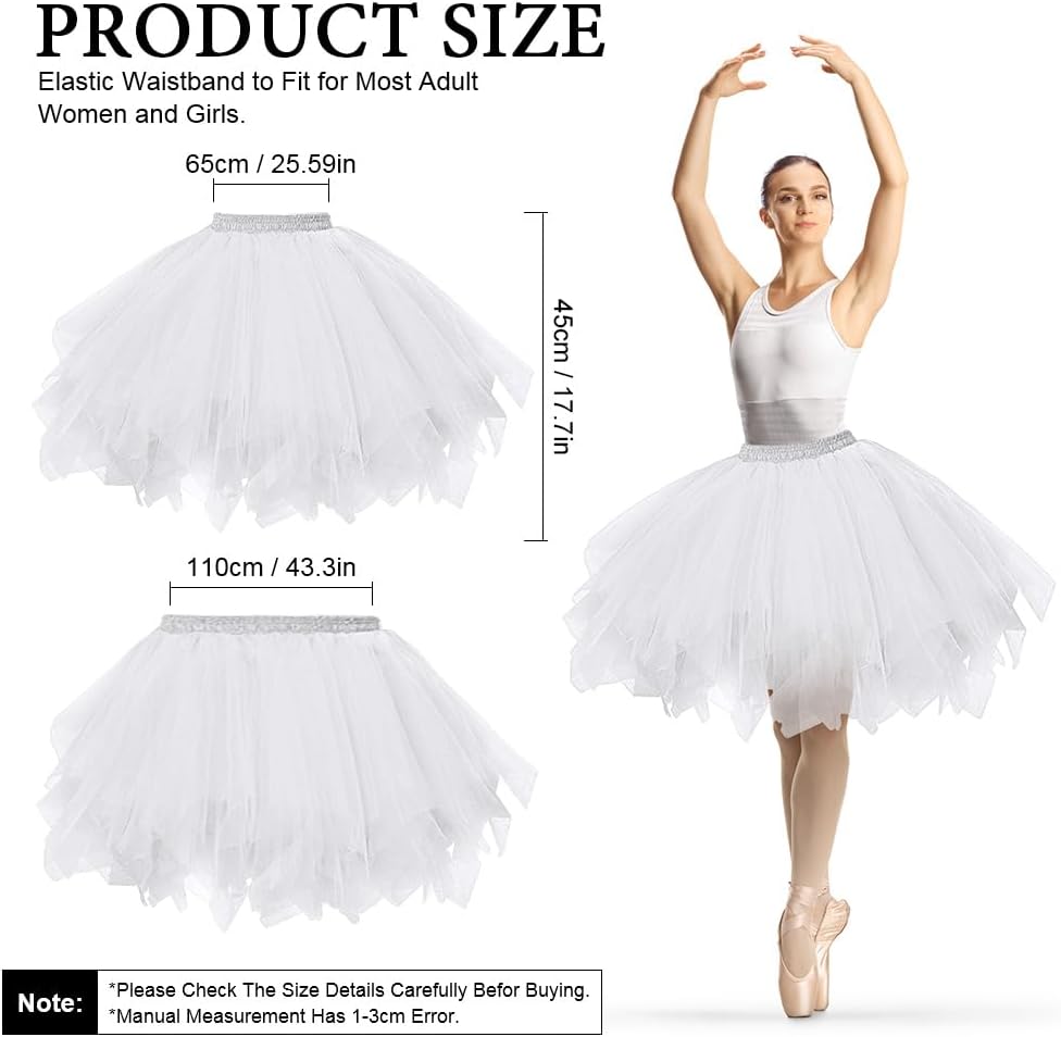 Thumbnail 1 de AUYAO 3909913 tule tutu-rok voor volwassenen, elastisch en 4-laags
