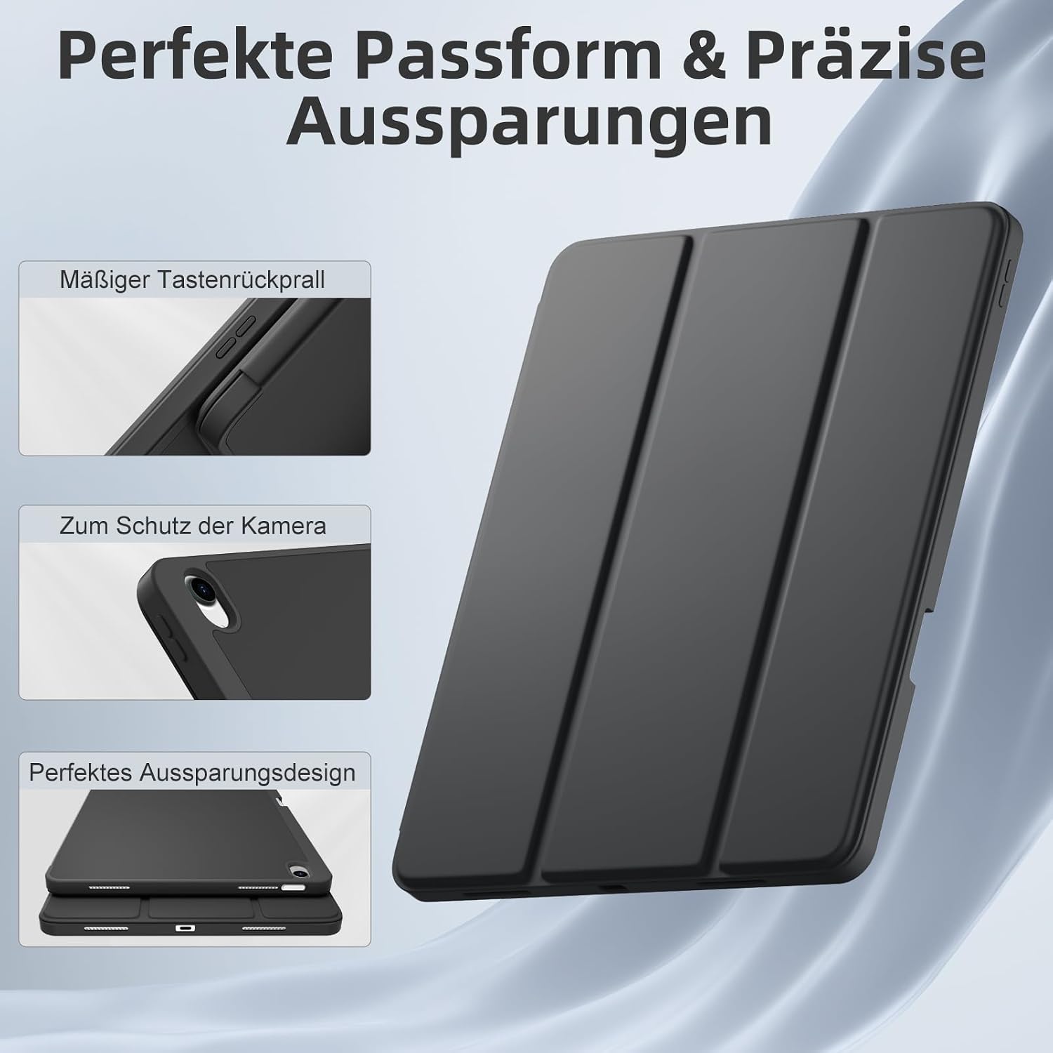 Detalle 1 de iPad Air 13 Hülle für 2026 M4, Schwarz