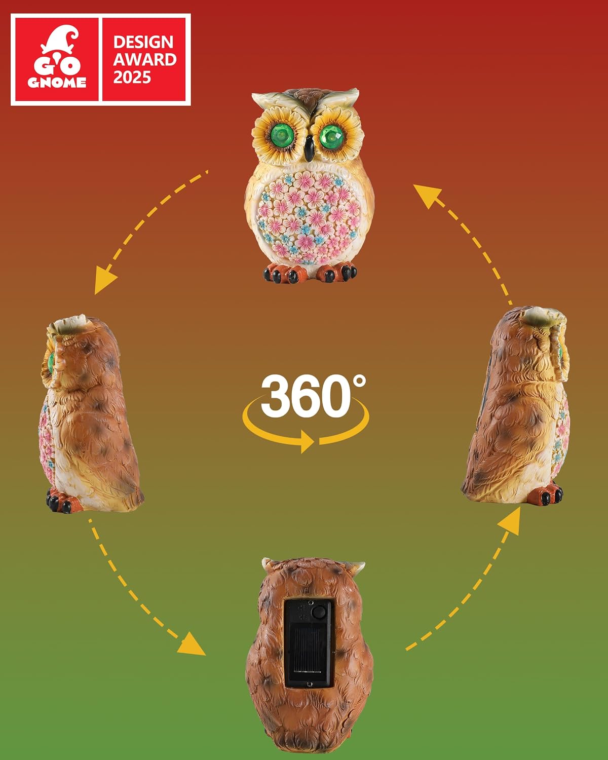 Thumbnail 6 de GoGnome Owl Figurine, 5.5-Inch