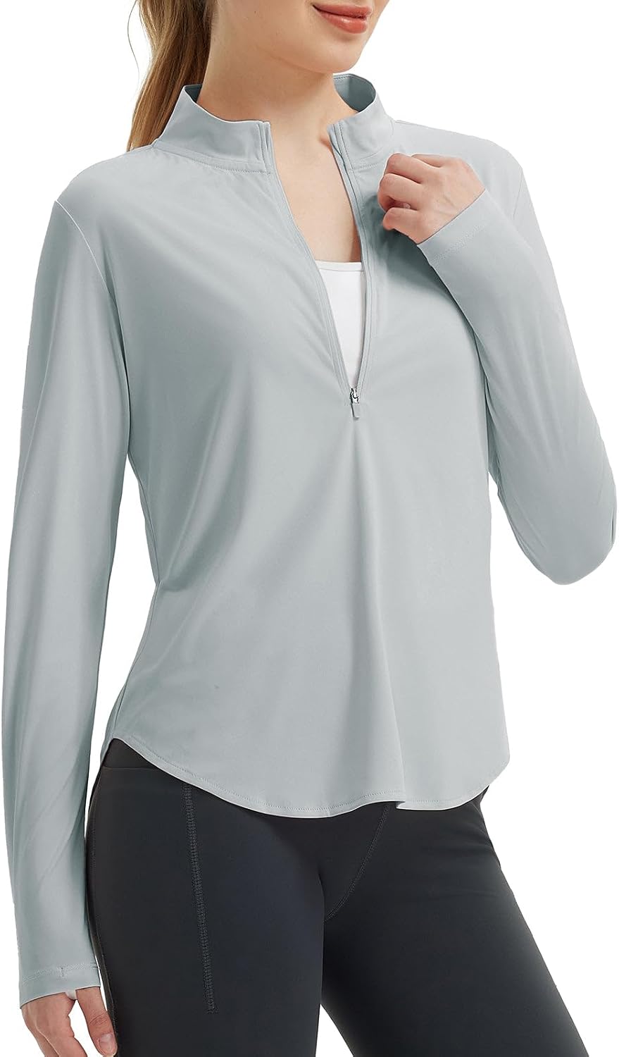 Detalle de baleaf Women’s Sun Shirts Hiking Shirt (Lightweight Long Sleeves) UPF 50+ Half-Zip Rash Guard
